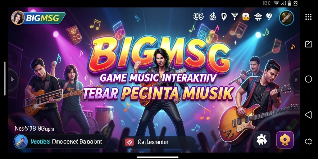 Tampilan menarik saat memainkan BIGMSG dengan berbagai genre musik.