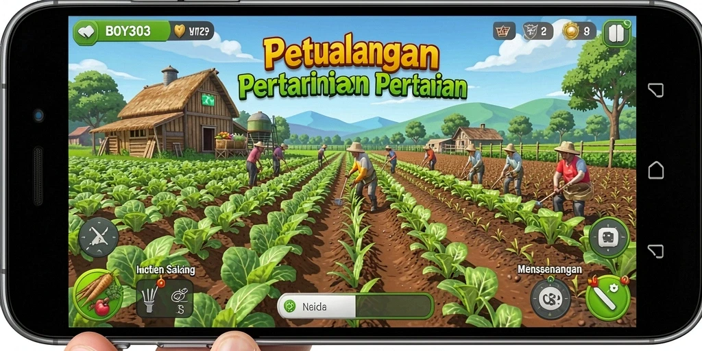 Tampilan gameplay BOY303 yang menarik saat bertani.