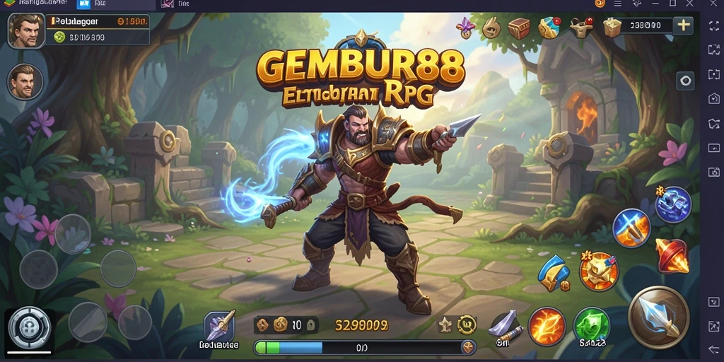 Tampilan gameplay RPG yang menakjubkan di GEMBUR88.