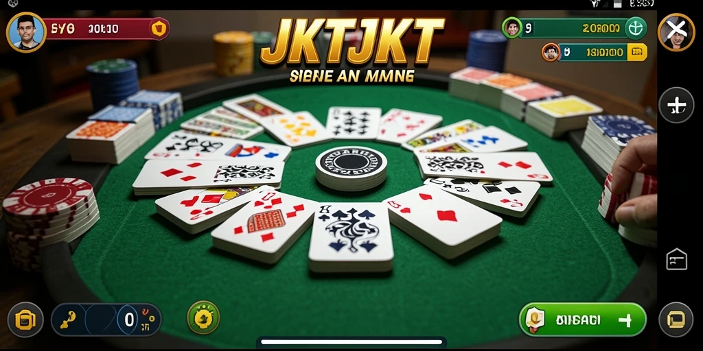 Screenshot utama JKTJKT menampilkan gameplay seru Gaple.