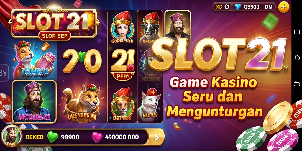 Screenshot gameplay <strong>SLOT21</strong> menampilkan fitur slot yang menarik.