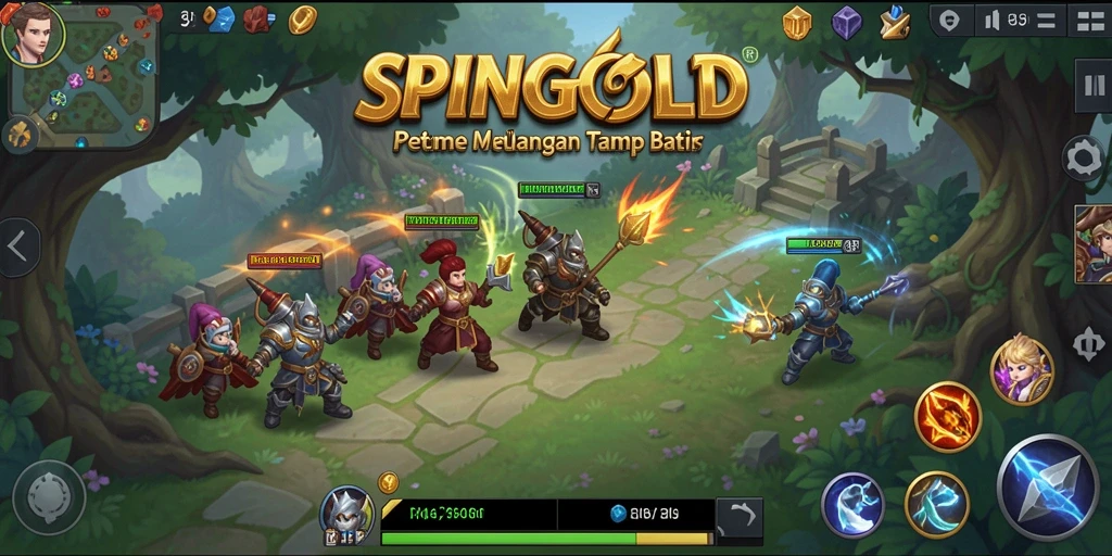 Tampilan gameplay SPINGOLD yang dinamis dan menantang di dunia MMORPG.