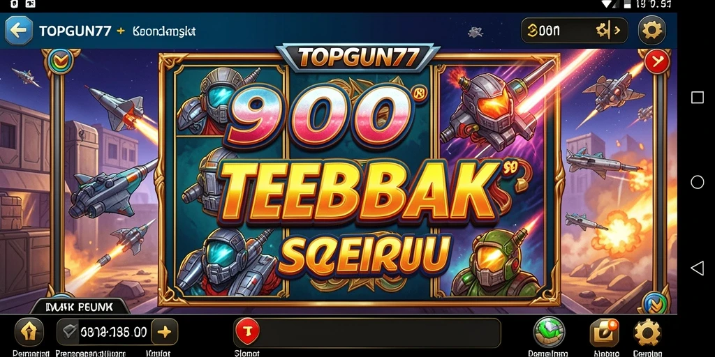 Tampilan gameplay slot yang menegangkan dan menarik di TOPGUN77.