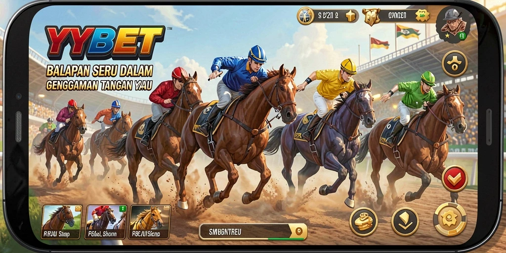 Tampilan gameplay balapan yang mendebarkan dan penuh aksi.